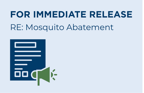 Graphic for Press Release Template for download and customization regarding Mosquito Abatement.