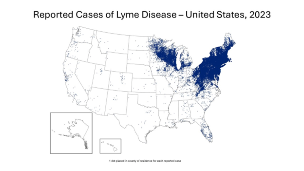 Reported Cases of Lyme Disease in the United States