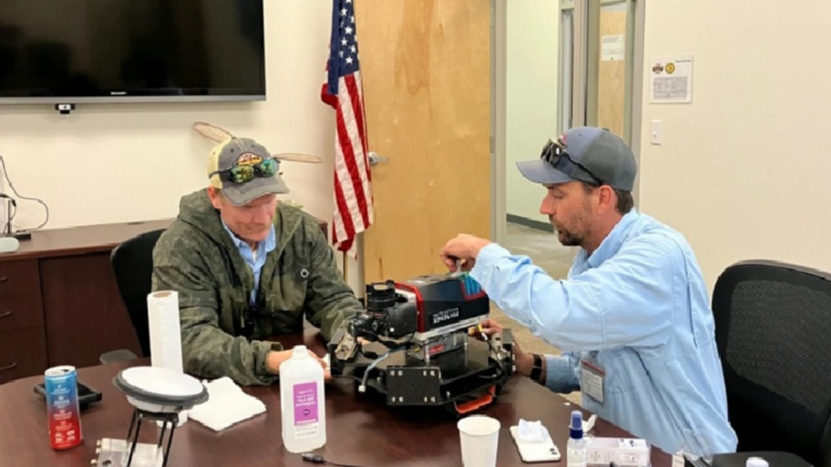 LCMCD Operations staff servicing Ranger ULTRA LiDAR.