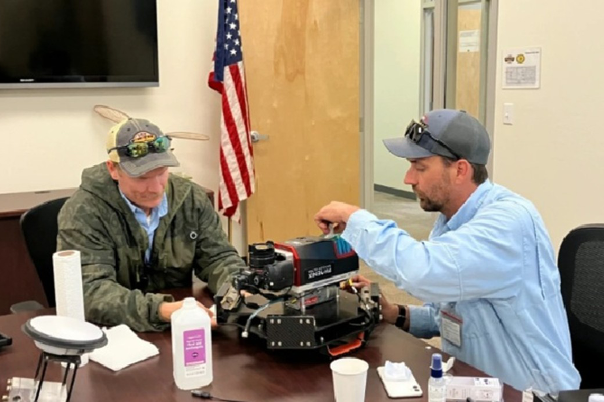LCMCD Operations staff servicing Ranger ULTRA LiDAR.